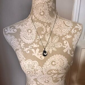 Butterfly Sandstone Silver Pendant Necklace